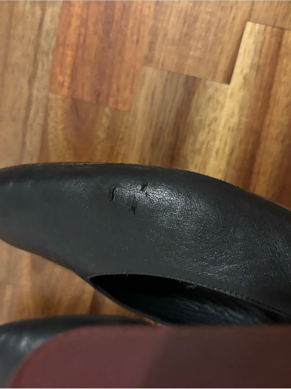 COS Black Leather Pointed Ballet Flats - Picture 11 of 15